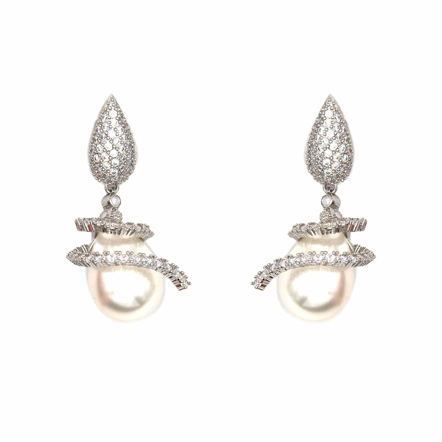 Palestro Milano Orecchini Vortice di Perla