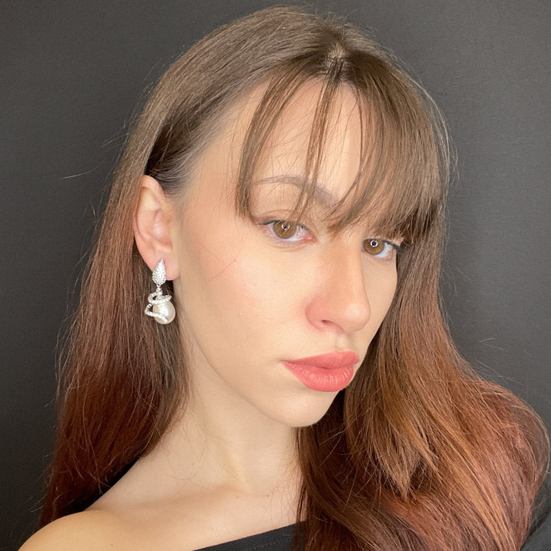 Palestro Milano Orecchini Vortice di Perla