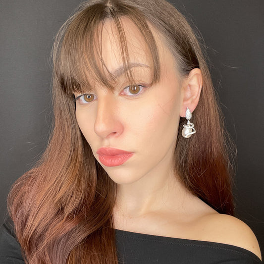 Palestro Milano Orecchini Vortice di Perla