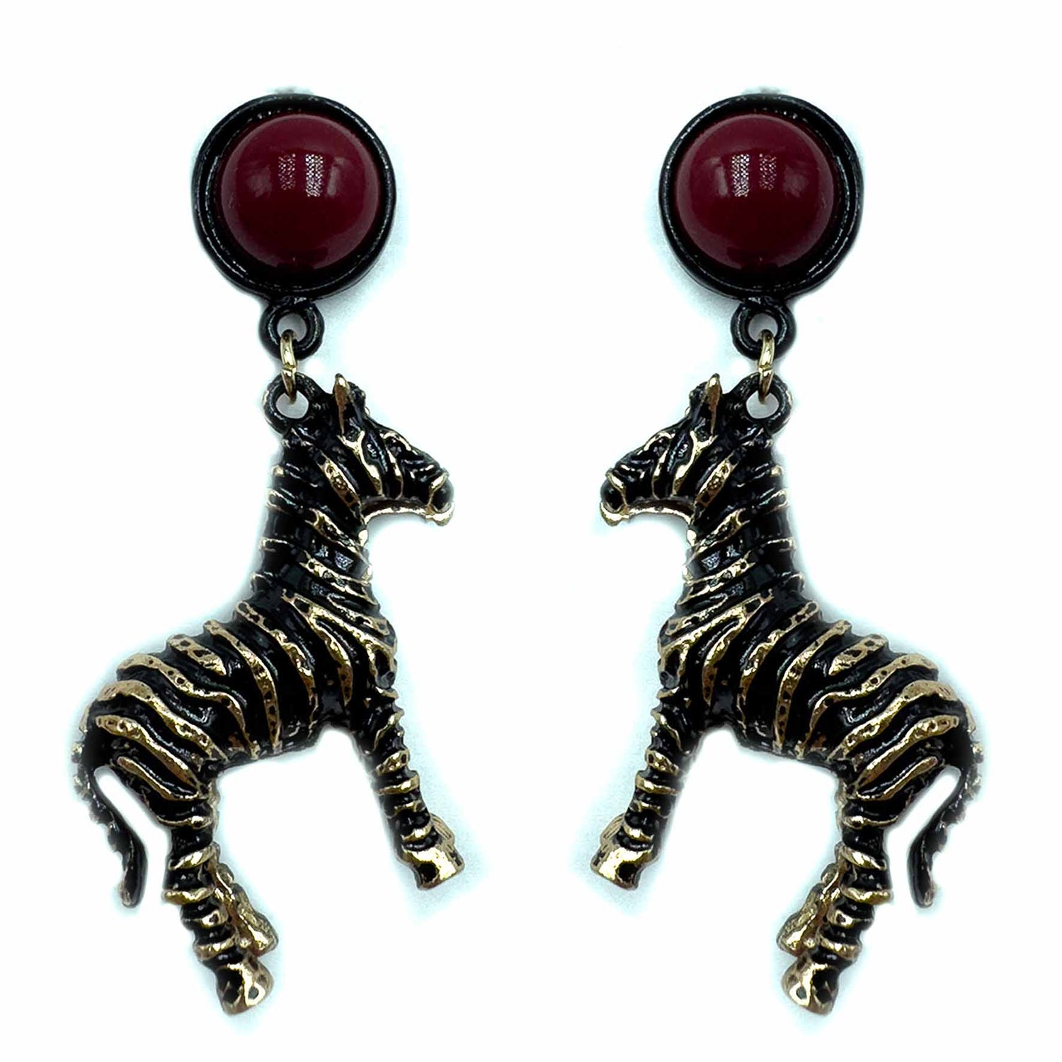 Palestro Milano Orecchini Zebre con bottone
