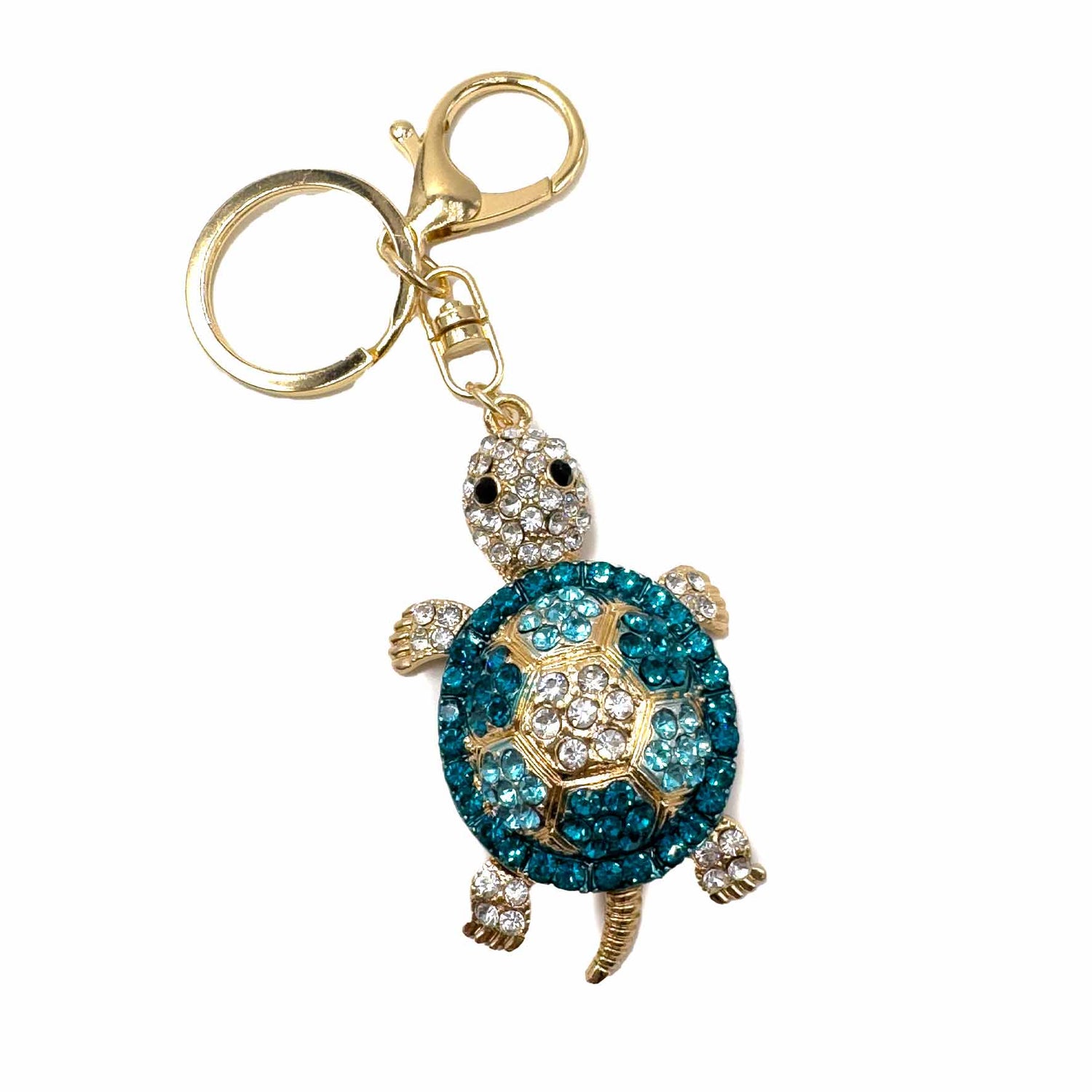 Palestro Milano Portachiavi Azzurro Tartaruga di zirconi