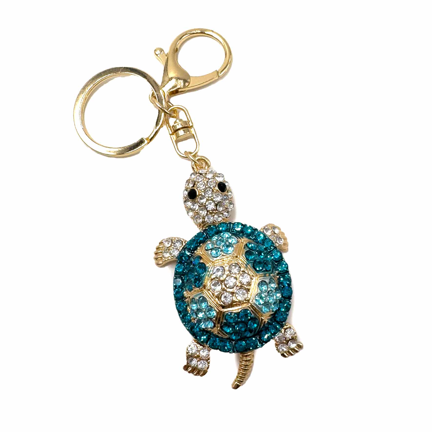 Palestro Milano Portachiavi Azzurro Tartaruga di zirconi