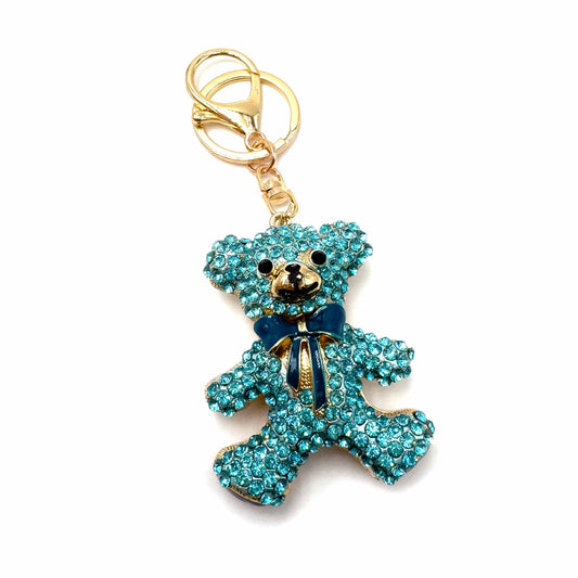 Palestro Milano Portachiavi Azzurro Teddy Bear Fiocchetto