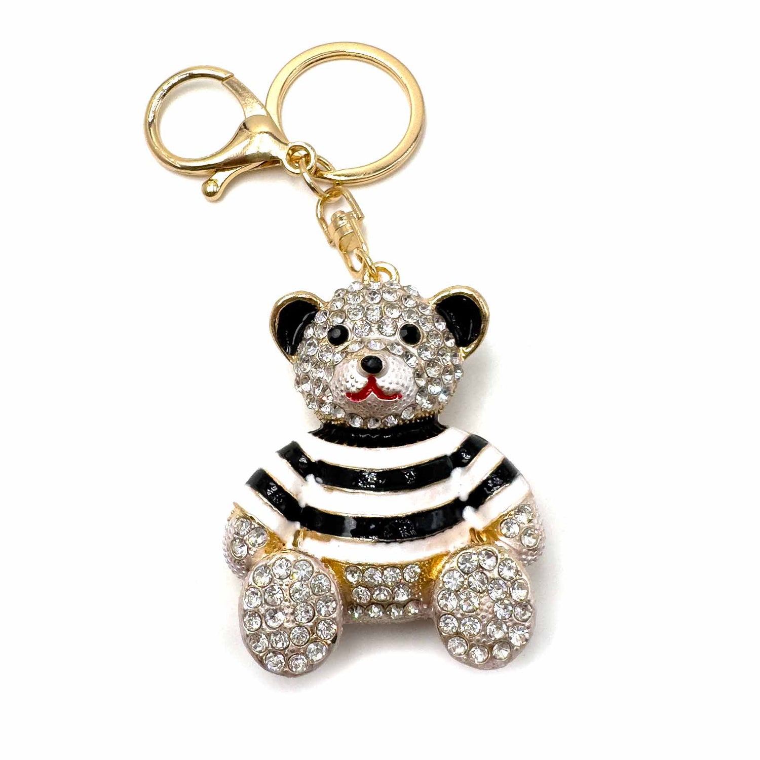 Palestro Milano Portachiavi Nero Orsetto maglia a righe