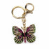 Palestro Milano Portachiavi Pink/Verde Farfalla con zirconi
