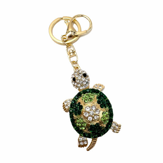 Palestro Milano Portachiavi Verde Tartaruga di zirconi