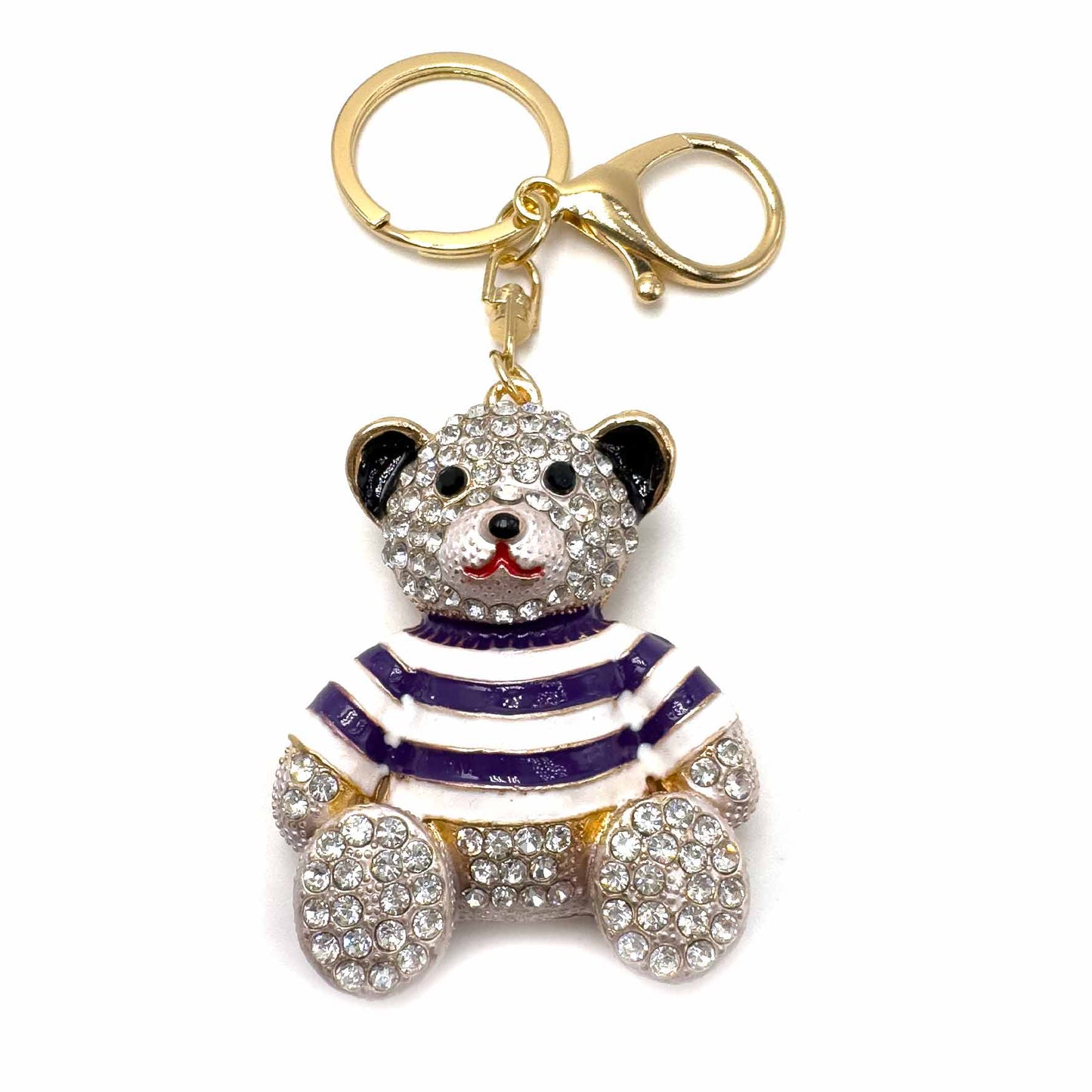 Palestro Milano Portachiavi Violetta Orsetto maglia a righe