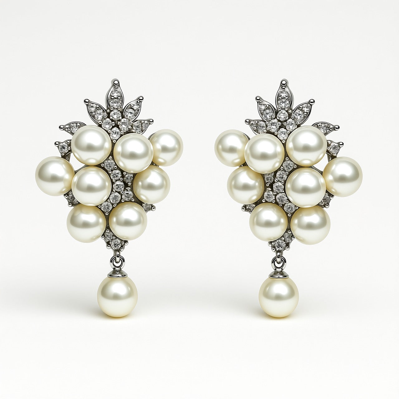 Palestro Milano Silver perle bianche Tripudio di Perle&Pavè