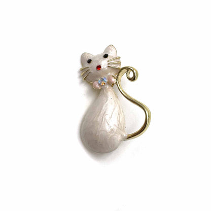 Palestro Milano Spille e spillette Bianco Perla Gattino Papillon