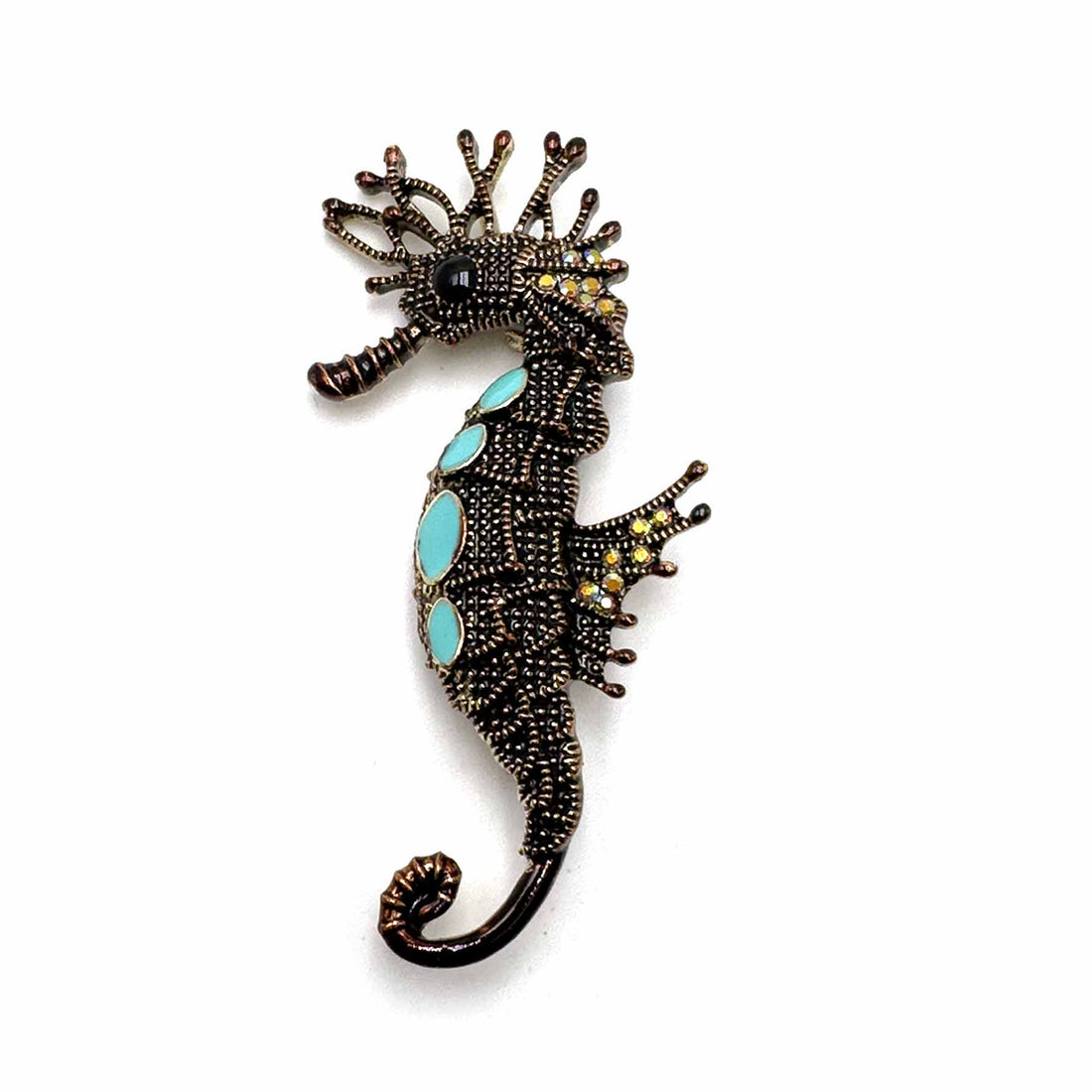 Palestro Milano Spille e spillette Bronzo/Turquoise Cavalluccio Marino