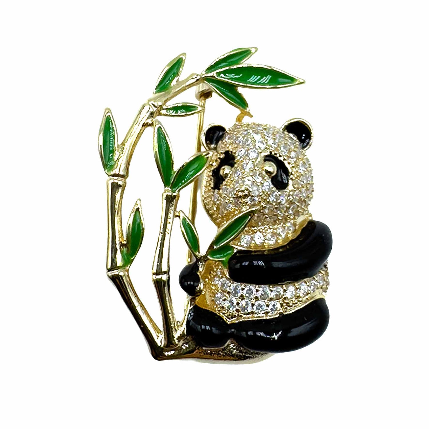 Palestro Milano Spille e spillette Gold Panda e Bambù