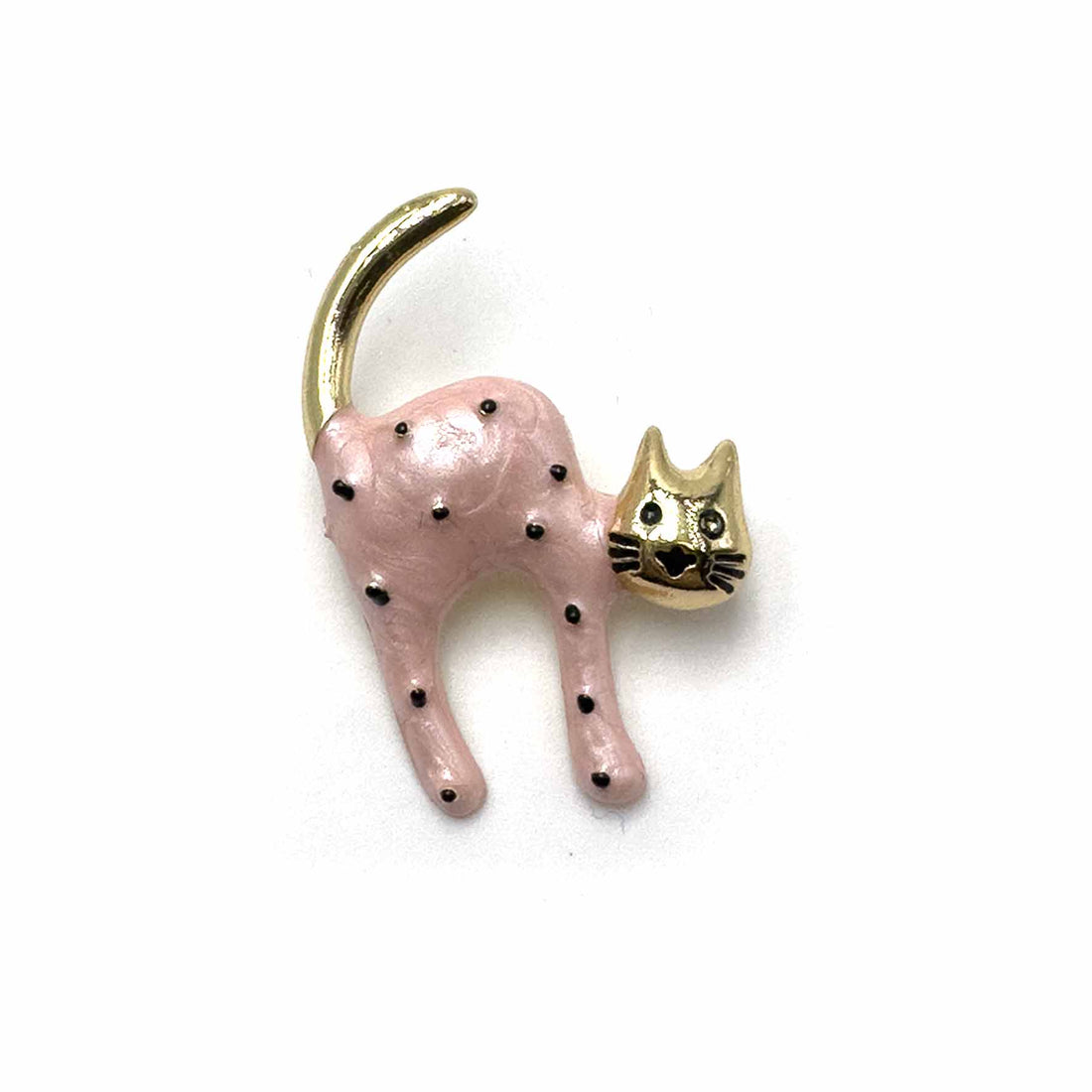 Palestro Milano Spille e spillette Rosa Cipria Gattino a Pois