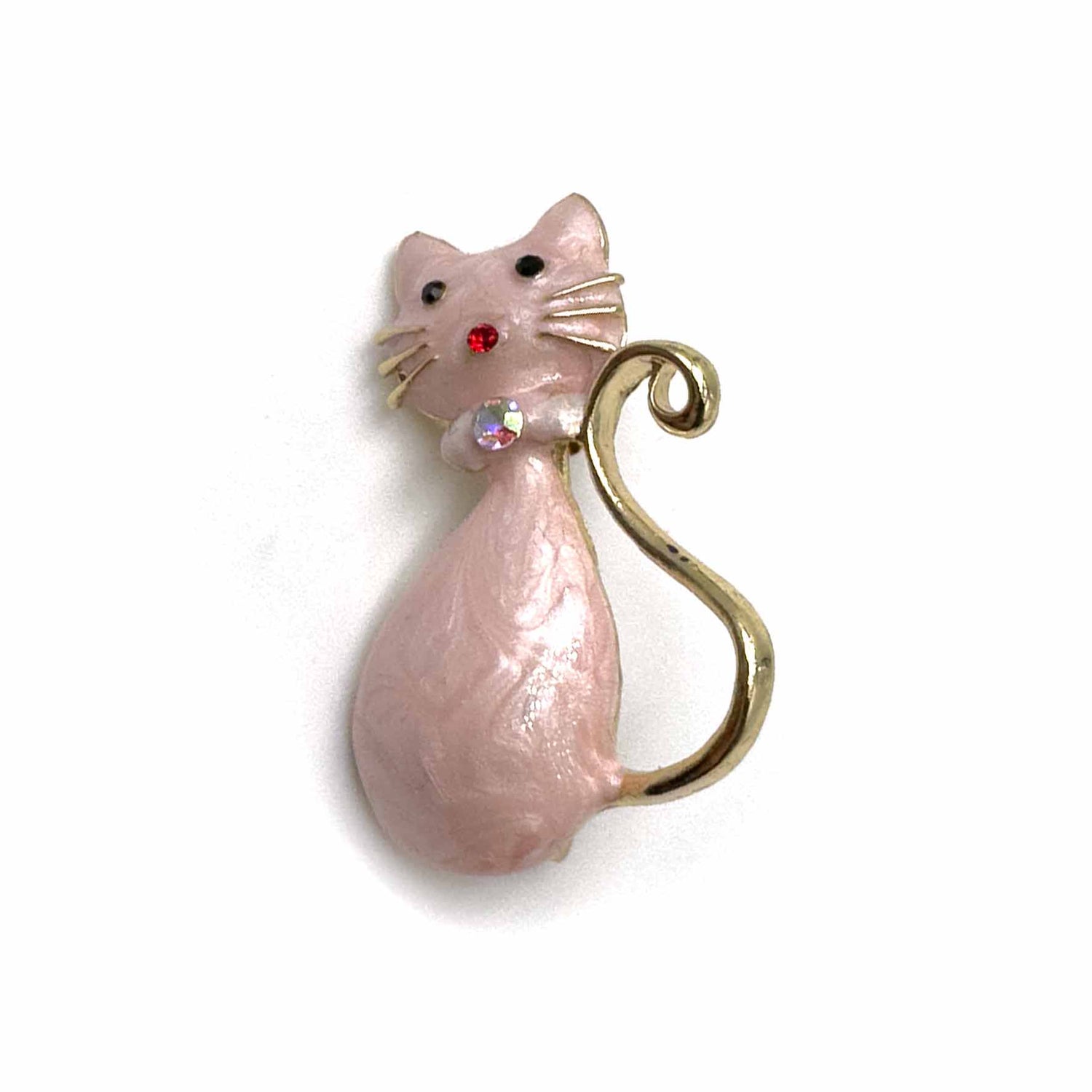 Palestro Milano Spille e spillette Rosa Cipria Gattino Papillon