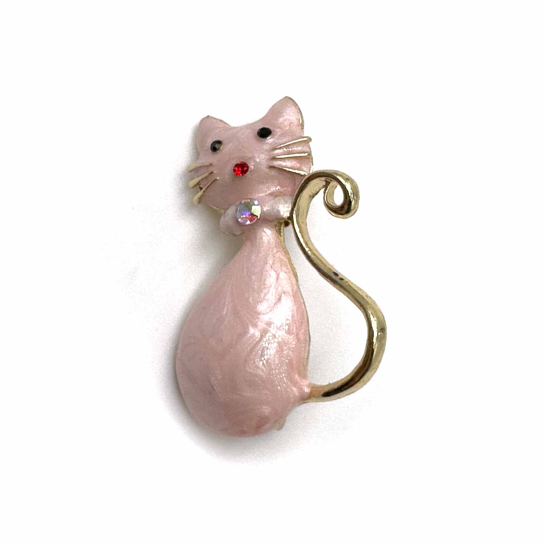 Palestro Milano Spille e spillette Rosa Cipria Gattino Papillon