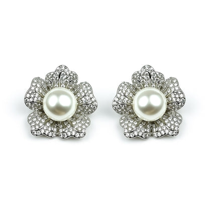 Palestro Milano Total Silver Margherita di Pavè con Perla