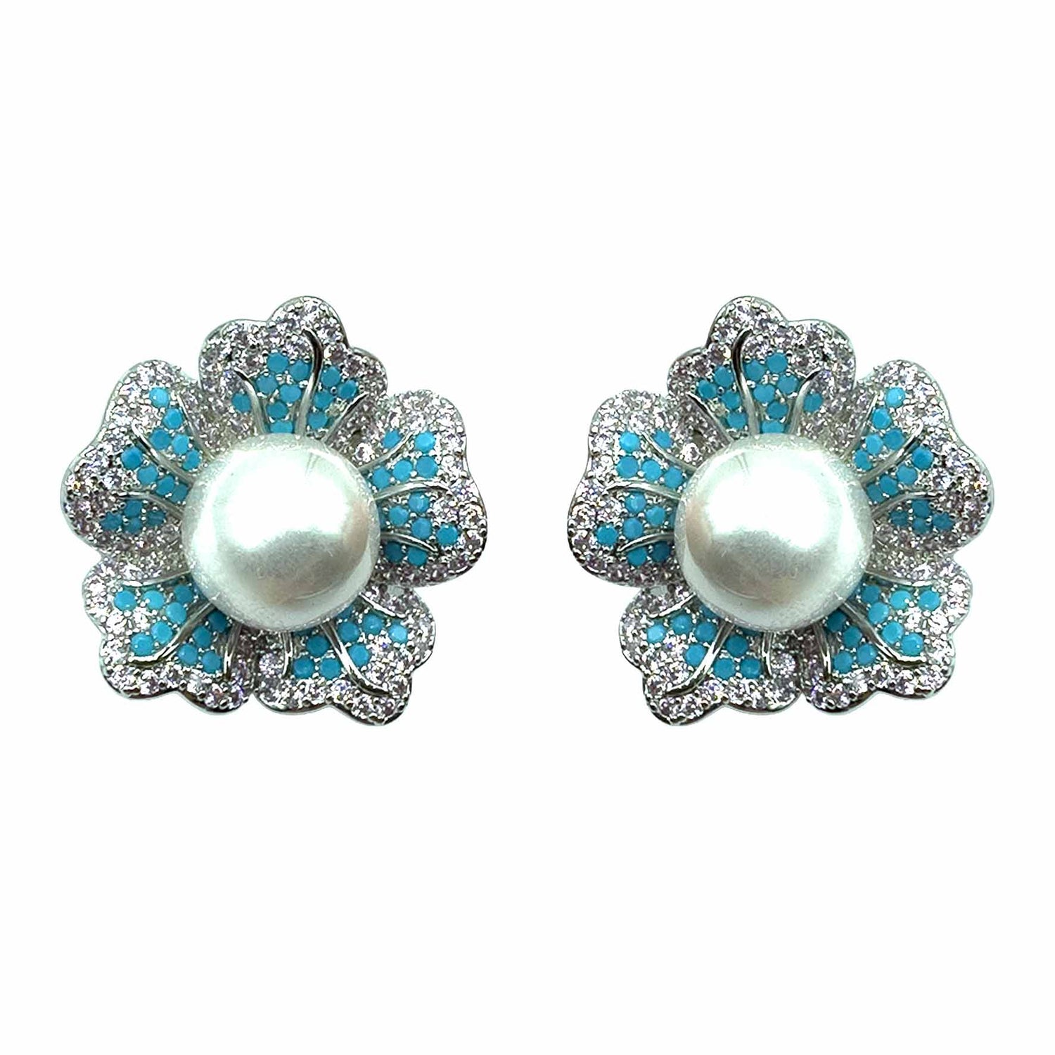 Palestro Milano Turquoise-Pink Margherita di Pavè con Perla