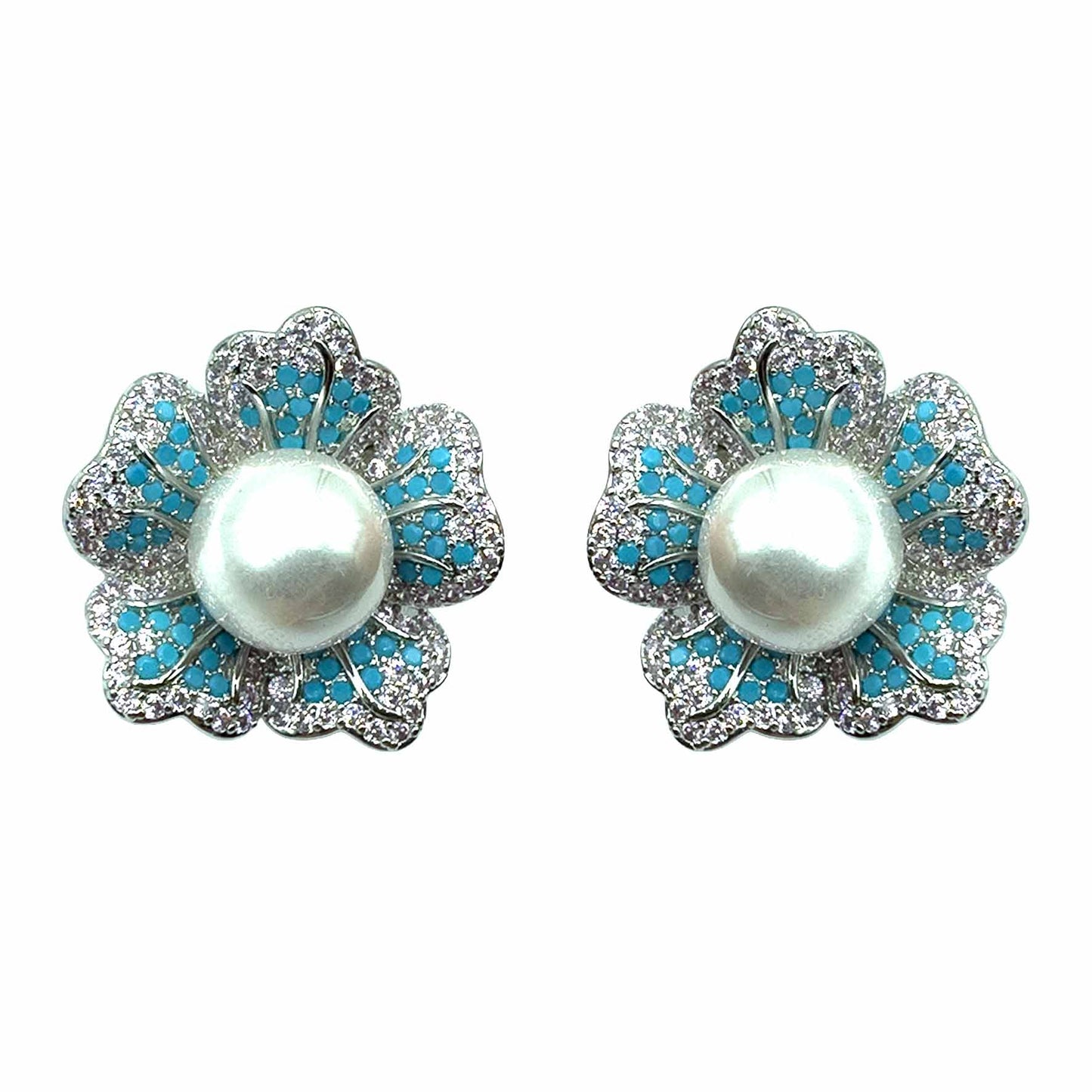 Palestro Milano Turquoise-Pink Margherita di Pavè con Perla