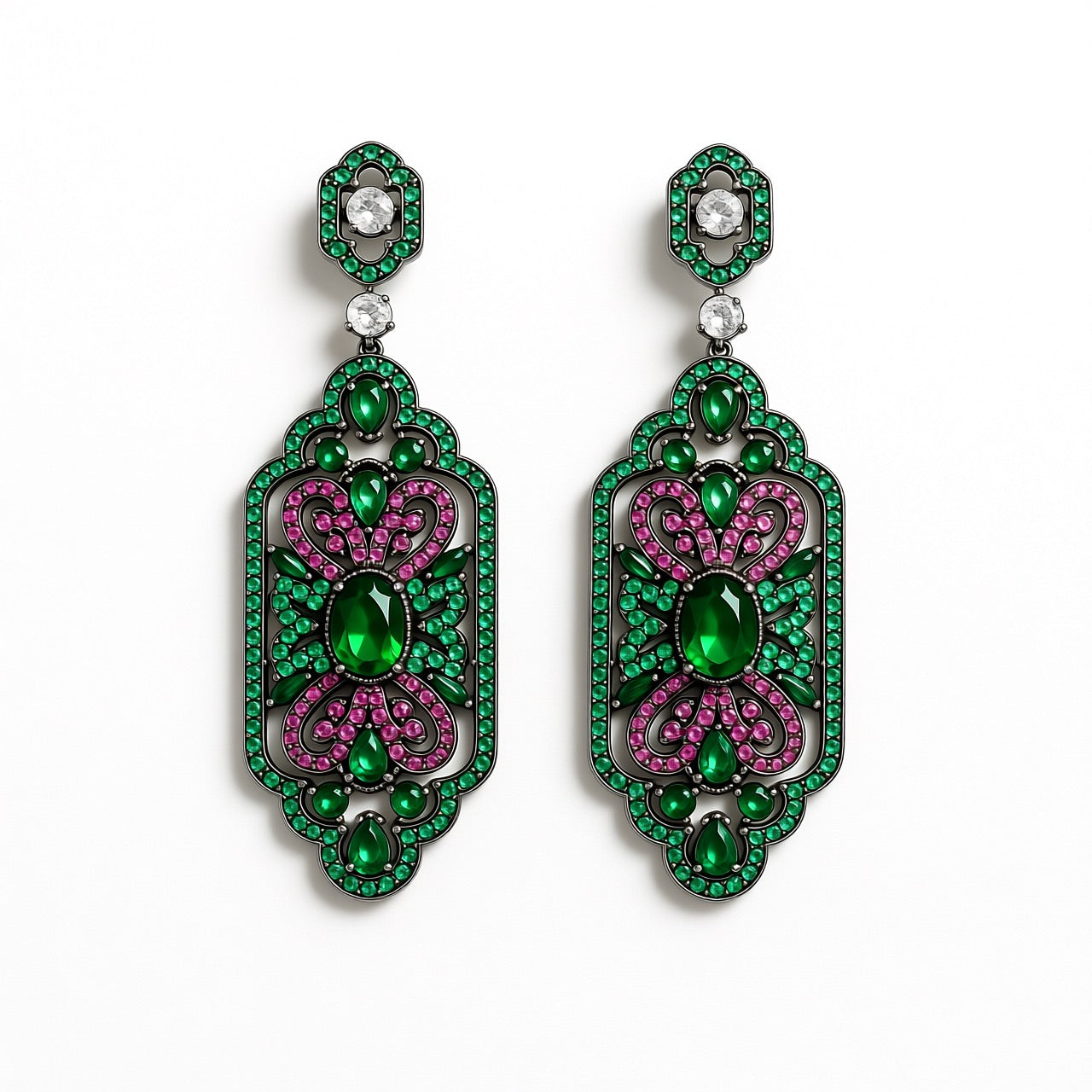 Palestro Milano Verde/Fucsia Rettangoli di Pavè