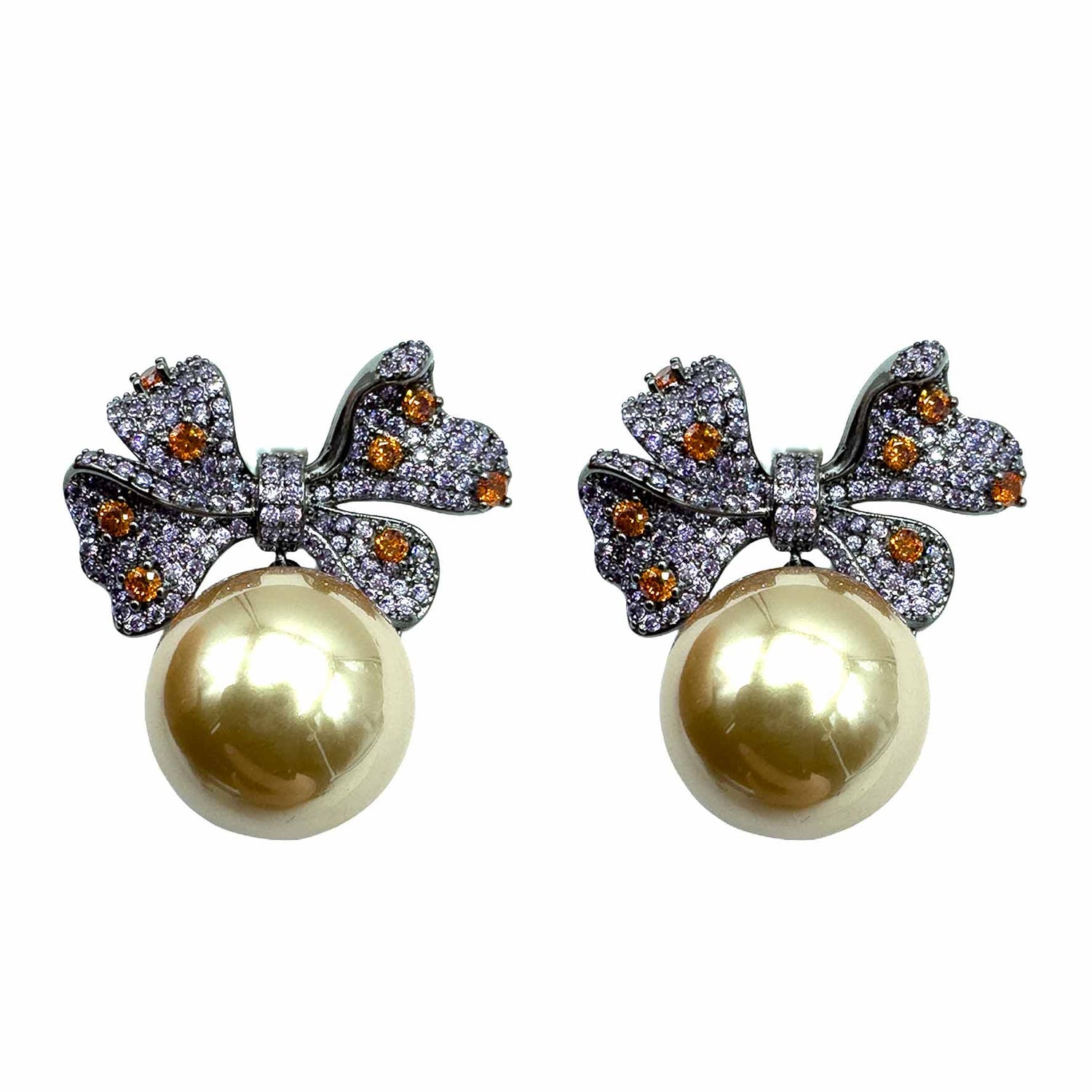 Palestro Milano Violet Perla Champagne Fiocco con Perla Big