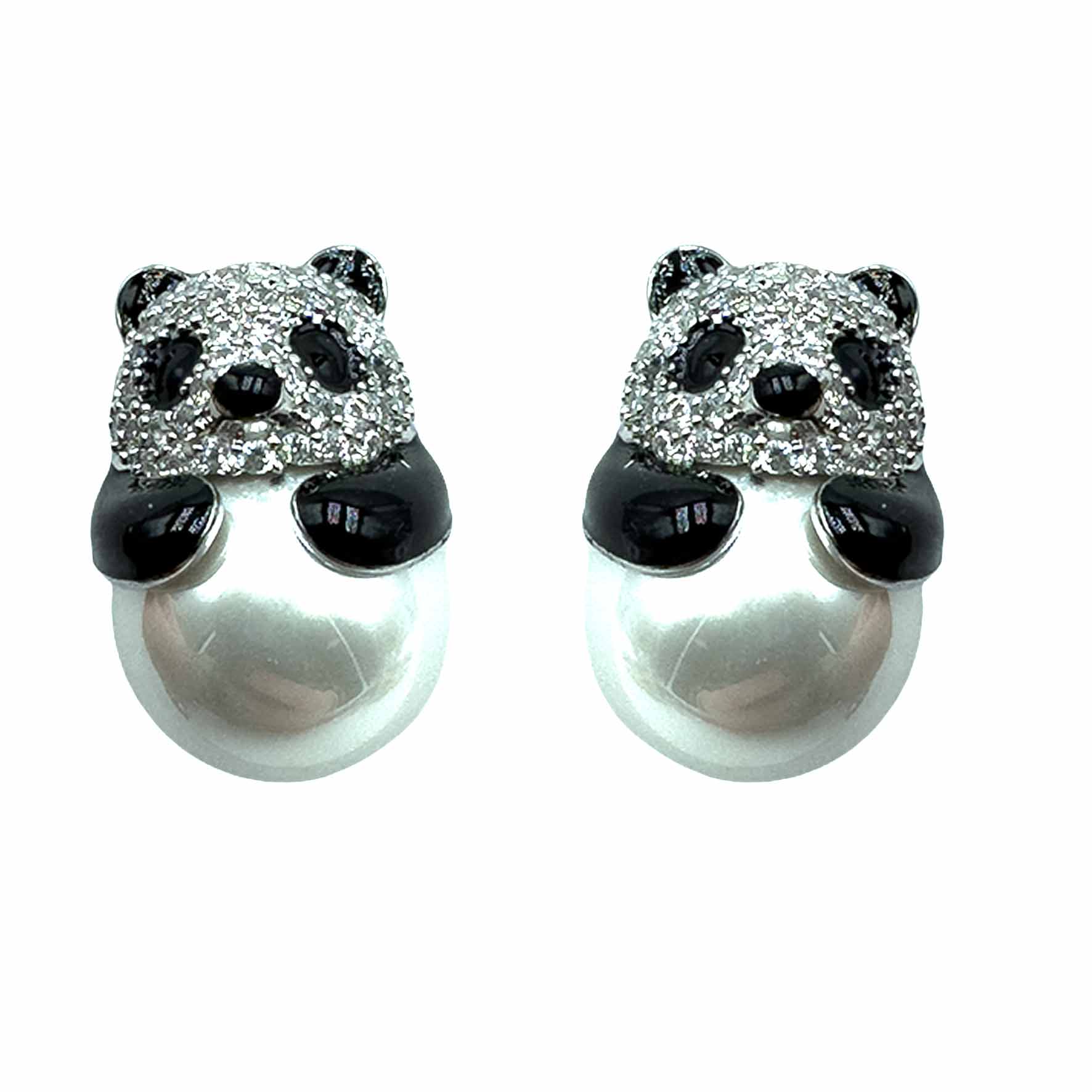 Palestro Milano Orecchini Perla Bianca Panda &amp; Perla