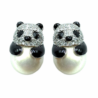 Palestro Milano Orecchini Perla Champagne Panda &amp; Perla