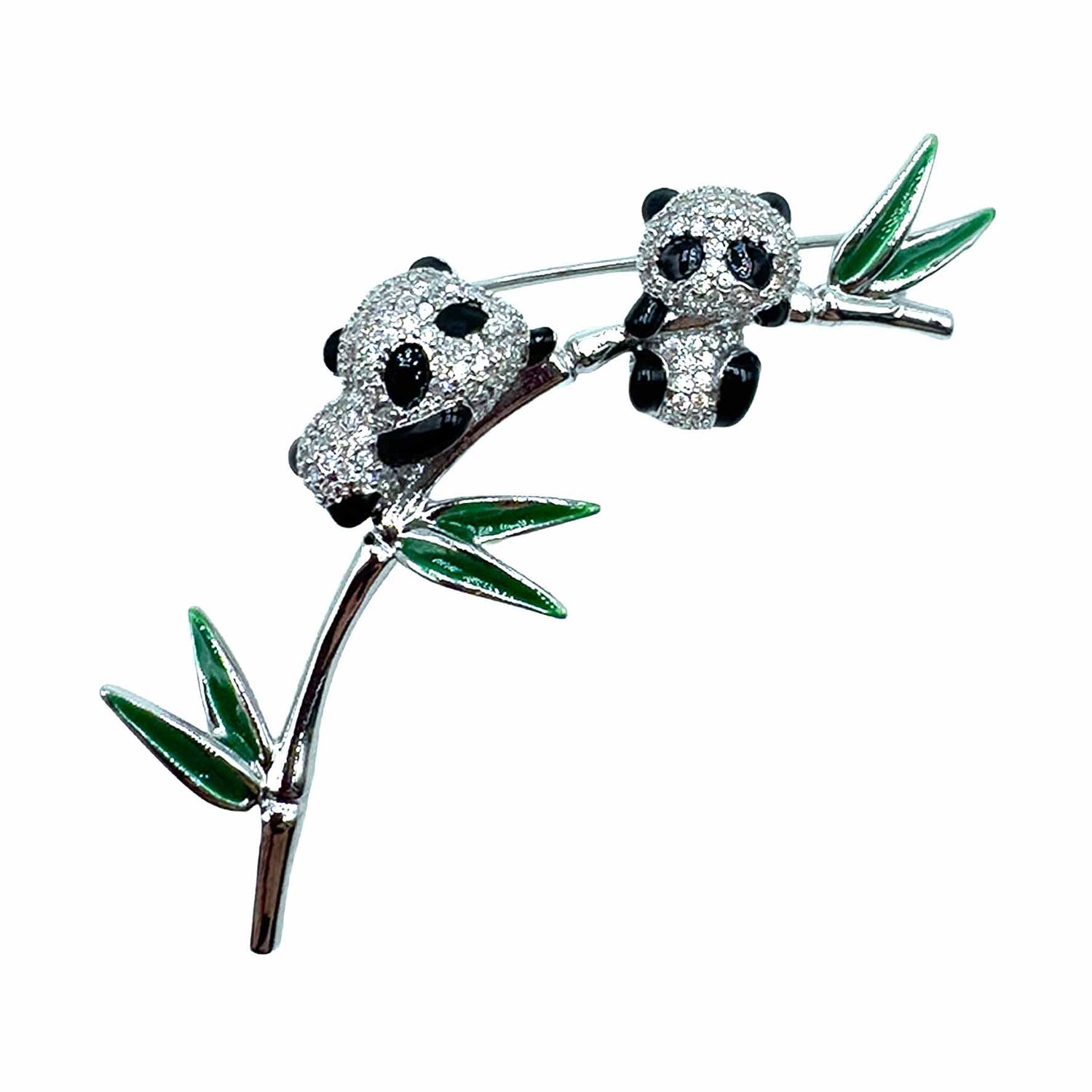Palestro Milano Spille e spillette Silver Panda Rampicanti