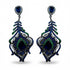 Palestro Milano Orecchini Blu/Verde Piuma Ornamentale