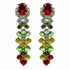 Palestro Milano Orecchini Base Gold - Rubino Verde Giallo Piume di Gemme