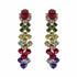 Palestro Milano Orecchini Base Rose Gold - Rubino Violet Piume di Gemme