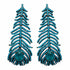 Palestro Milano Orecchini Turquoise Piume di pavone pavè