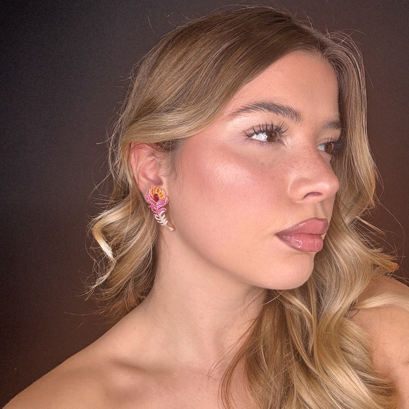 Palestro Milano Orecchini Piume Preziose