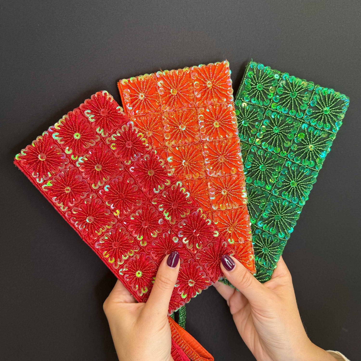 Pochette a Quadrati di Pailettes
