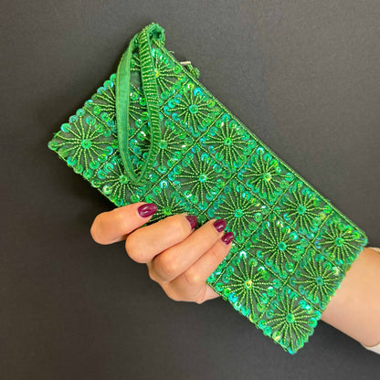 Pochette a Quadrati di Pailettes