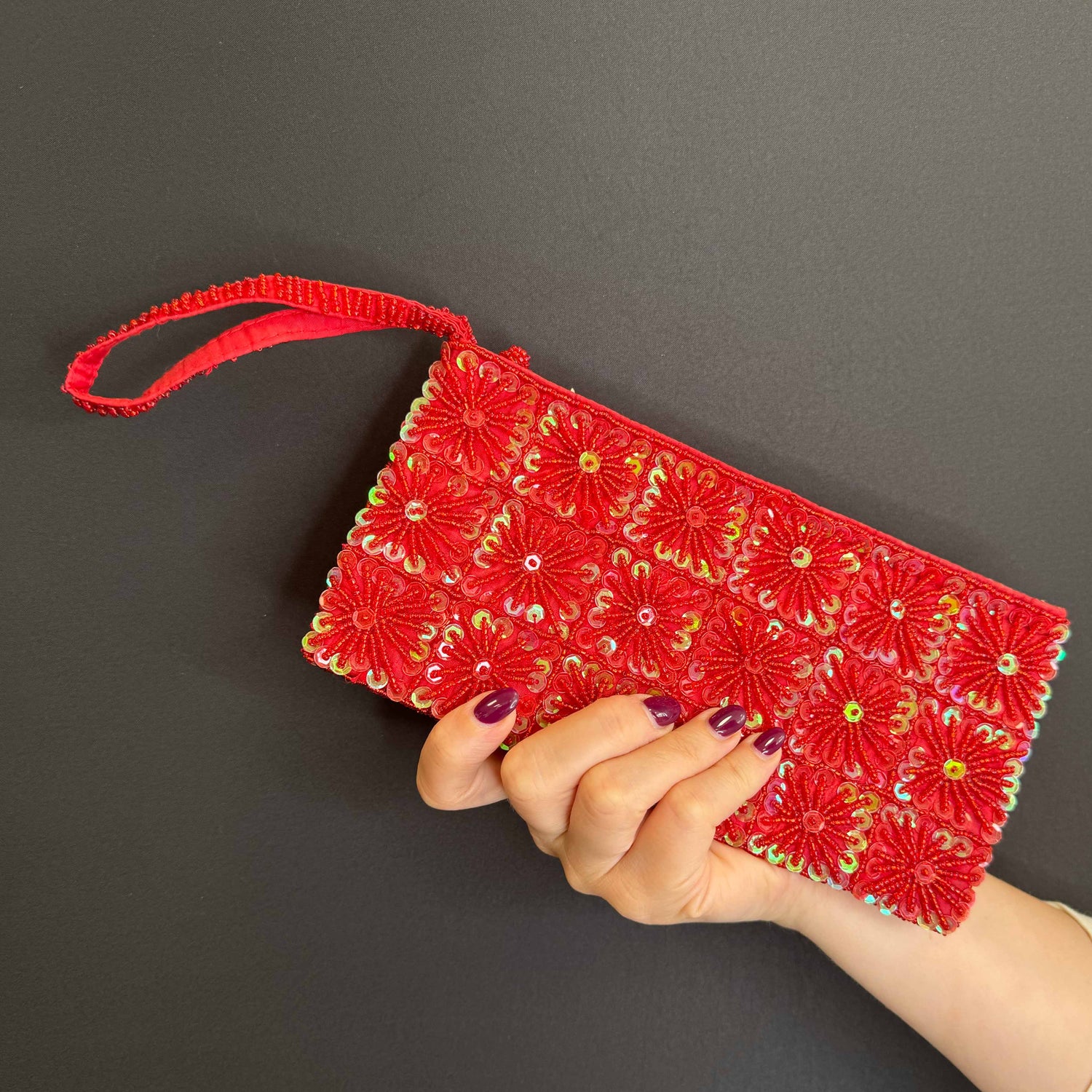 Pochette a Quadrati di Pailettes