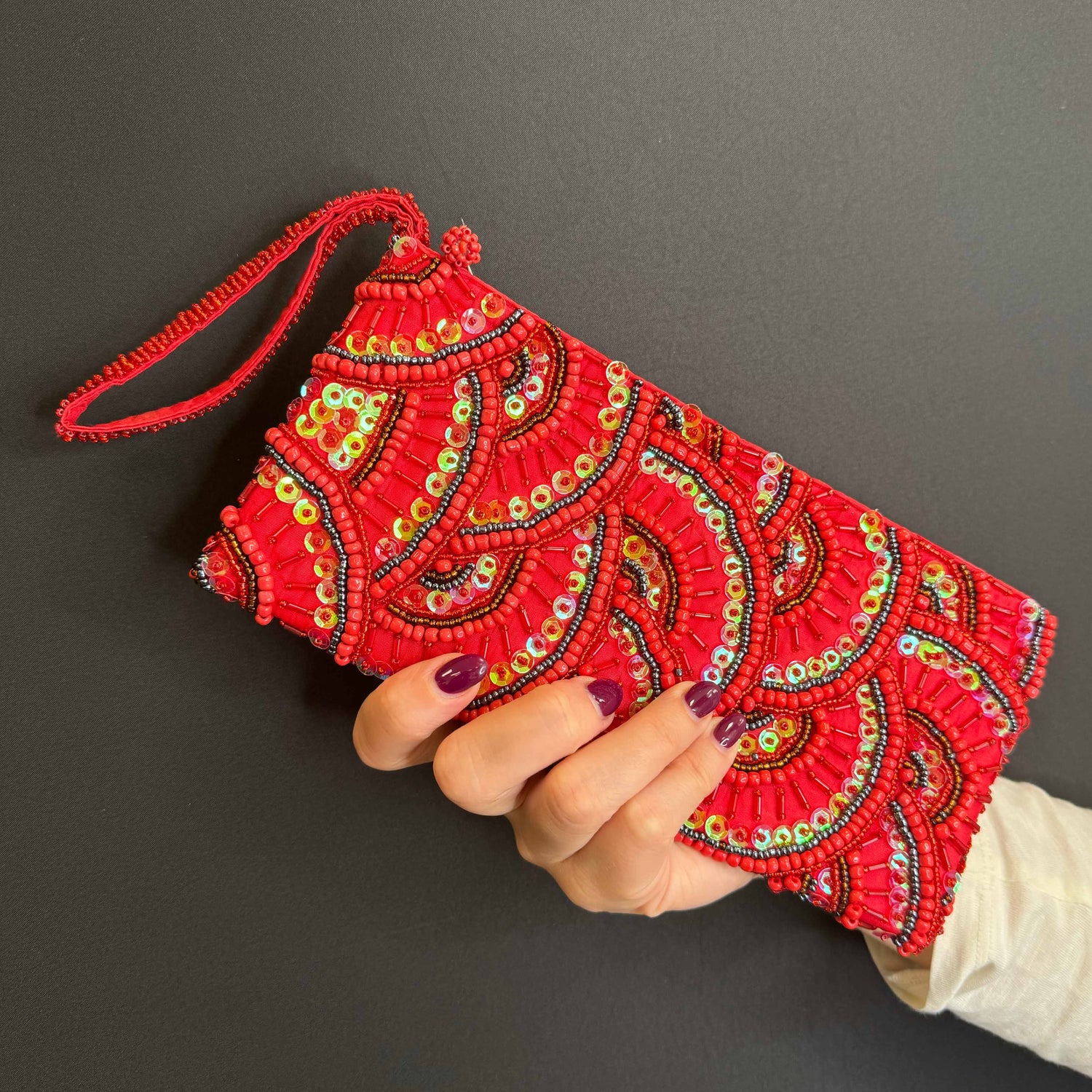 Pochette Paillettes Arcobaleno