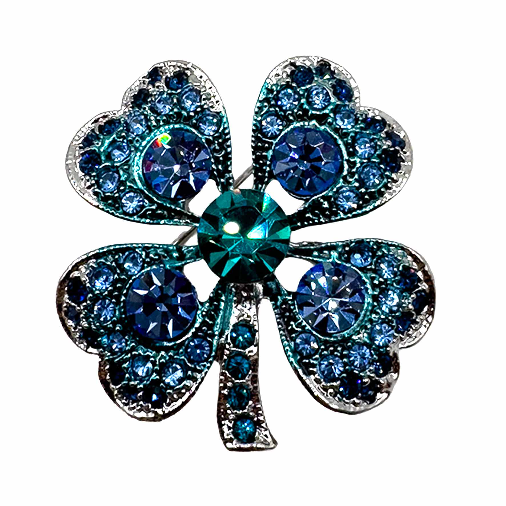 Palestro Milano Spille e spillette Celeste Quadrifoglio di Gemme