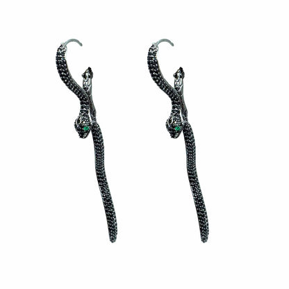 Palestro Milano Orecchini Black Serpente di Pavè
