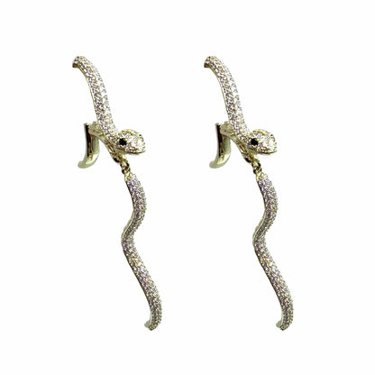 Palestro Milano Orecchini Gold Serpente di Pavè