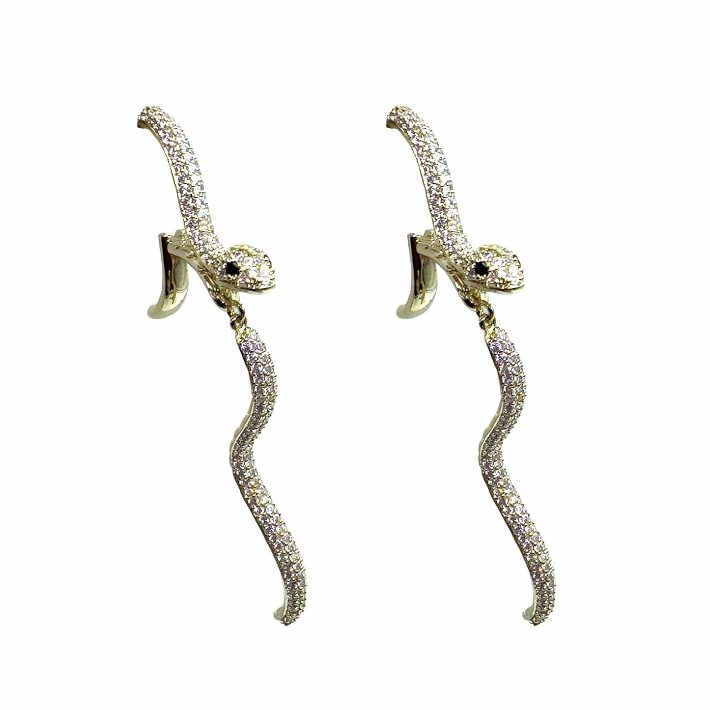 Palestro Milano Orecchini Gold Serpente di Pavè