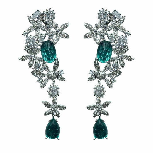 Palestro Milano Orecchini Smeraldo & Cristallo