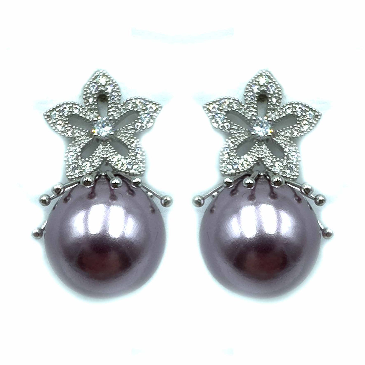Stellina di pavè con perla