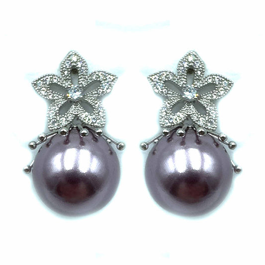 Stellina di pavè con perla