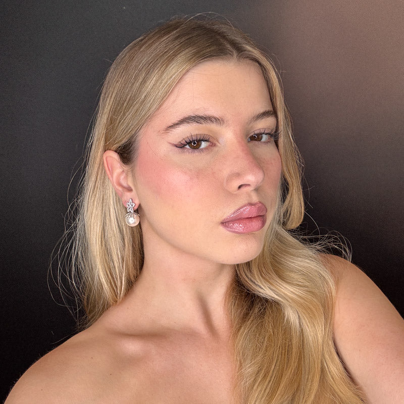 Stellina di pavè con perla