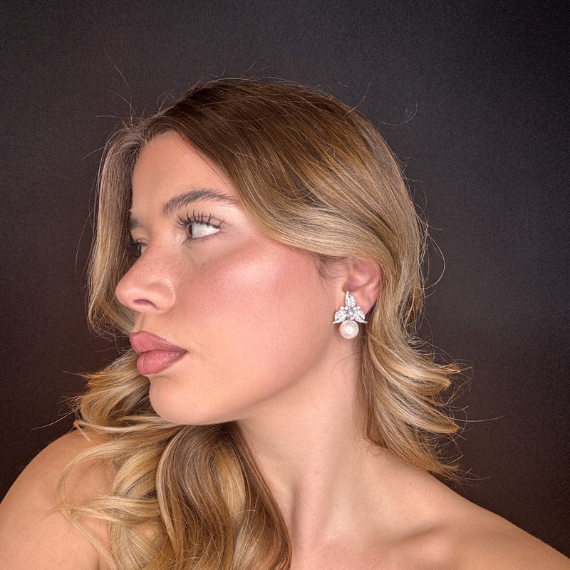 Palestro Milano Orecchini Trifoglio con Perla