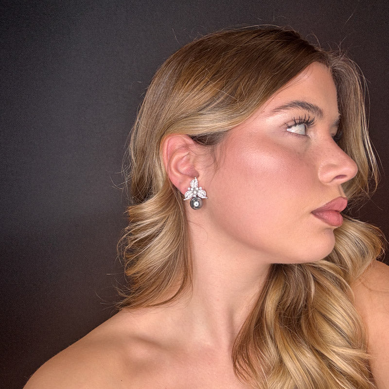 Palestro Milano Orecchini Trifoglio con Perla