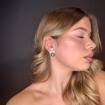 Palestro Milano Orecchini Trifoglio con Perla