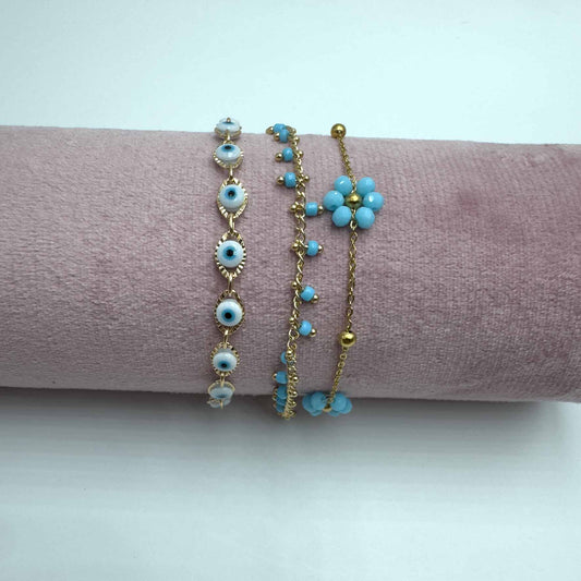 Trio cavigliere azzurro mediterraneo