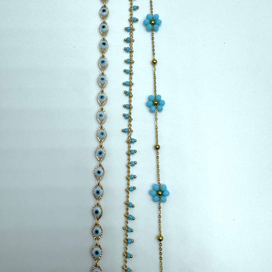 Trio cavigliere azzurro mediterraneo