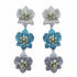 Palestro Milano Orecchini Silver - Pink Lillac Turquoise Trio di Gelsomini