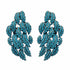 Palestro Milano Orecchini Turquoise Tripudio di foglie pavè - Linea Premium